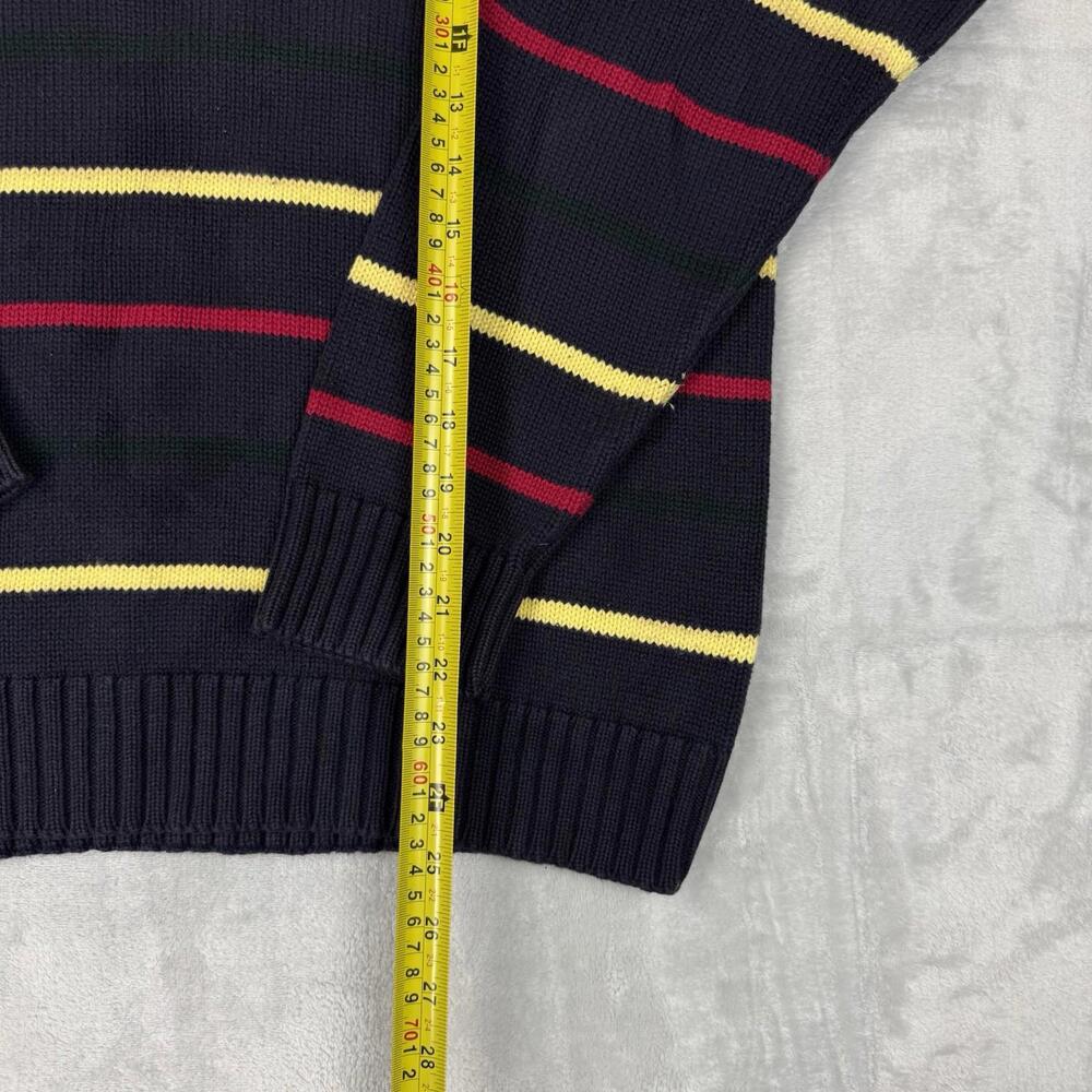 Paul & Shark Yachting Striped Quarter Zip Knit Heavy Sweater Size 52 Italy VTG - Picture 4 of 8